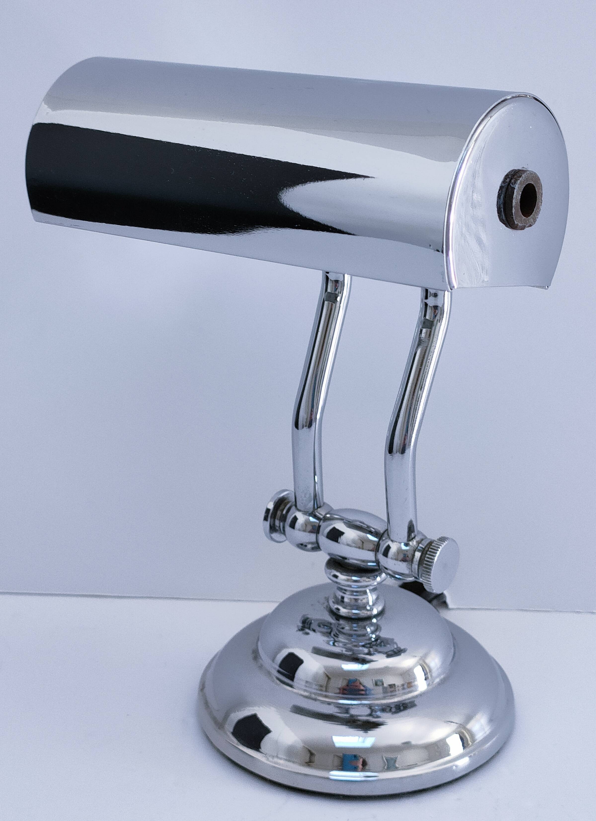 Vintage articulated chrome lamp