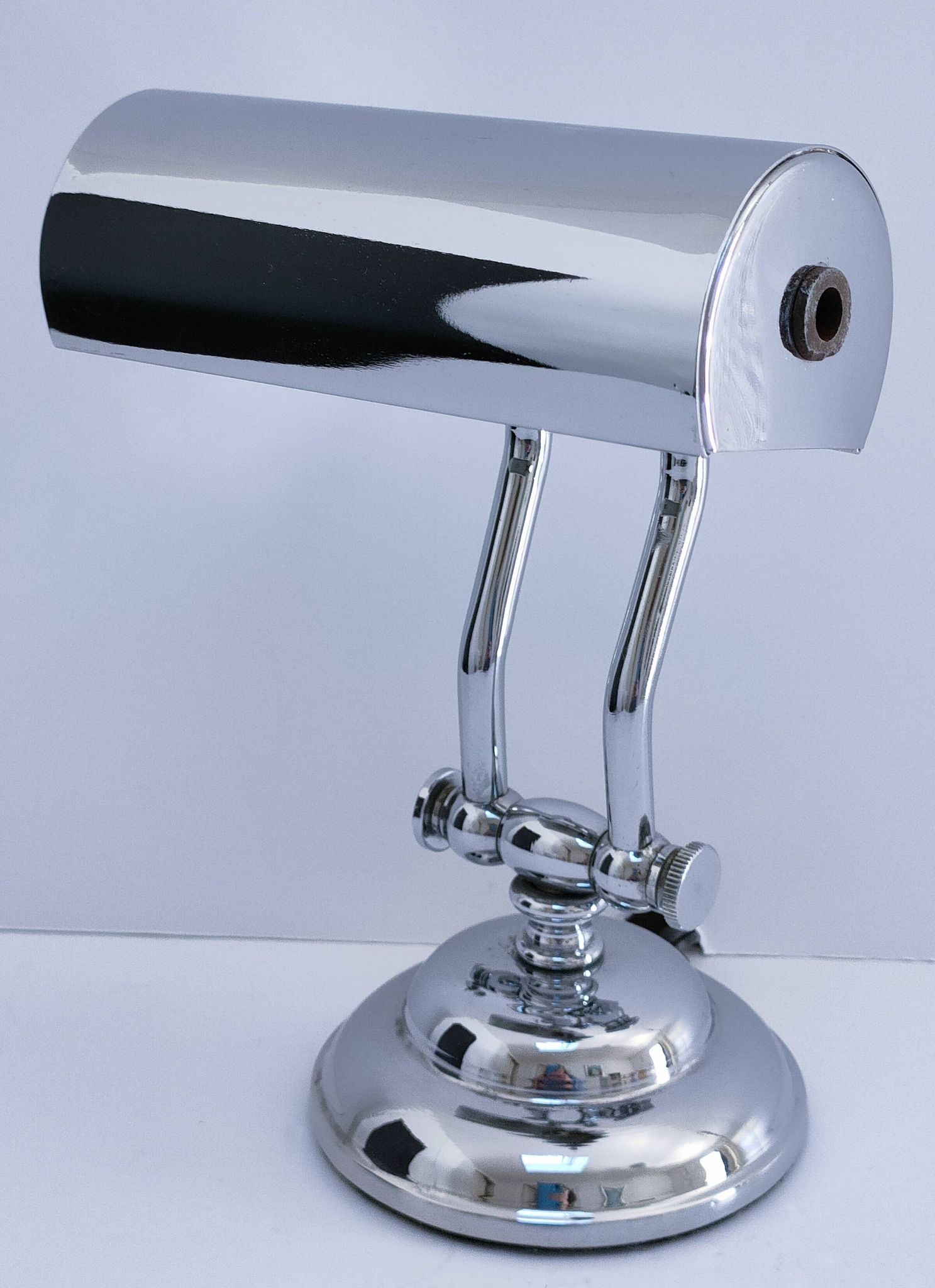 Vintage articulated chrome lamp