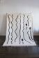 Large handmade pure natural wool Berber rug size 2/3 m