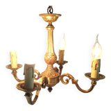 Four Arm Bronze Chandelier.  Bronze Ornate Rococo/Baroque/Louis XV Style Period Lighting