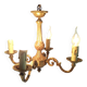 Four Arm Bronze Chandelier.  Bronze Ornate Rococo/Baroque/Louis XV Style Period Lighting