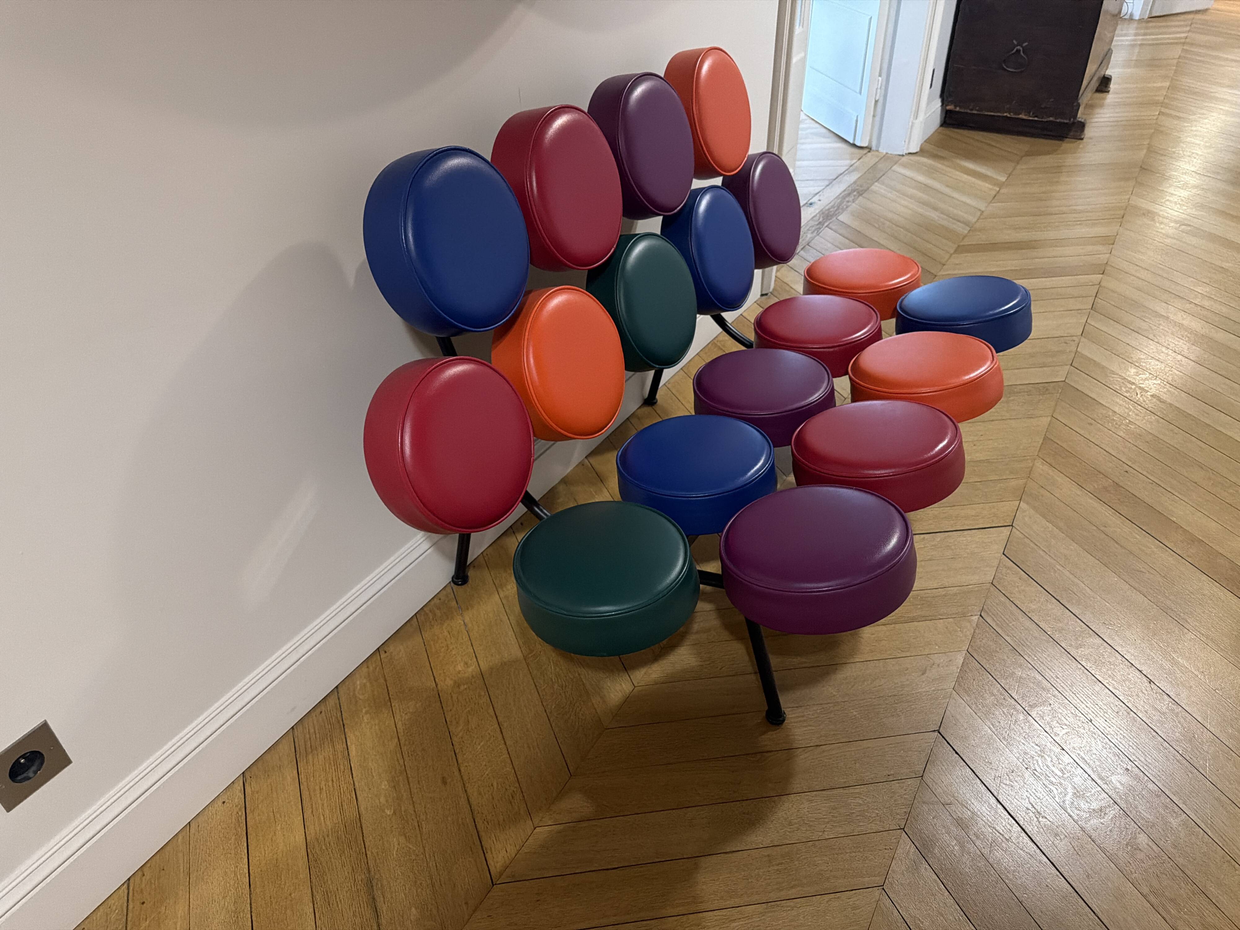 Marshmallow leather sofa by George Nelson for Vitra