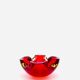 Murano Sommerso Red & Yellow Dish - Flavio Poli - circa 19