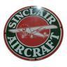 Plaque emaillee sinclair aircraft