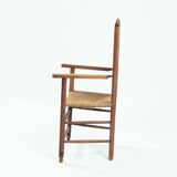 Fauteuil Art déco en chêne de l'école d'Amsterdam, années 1940