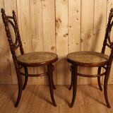 Set twelve bistro chairs