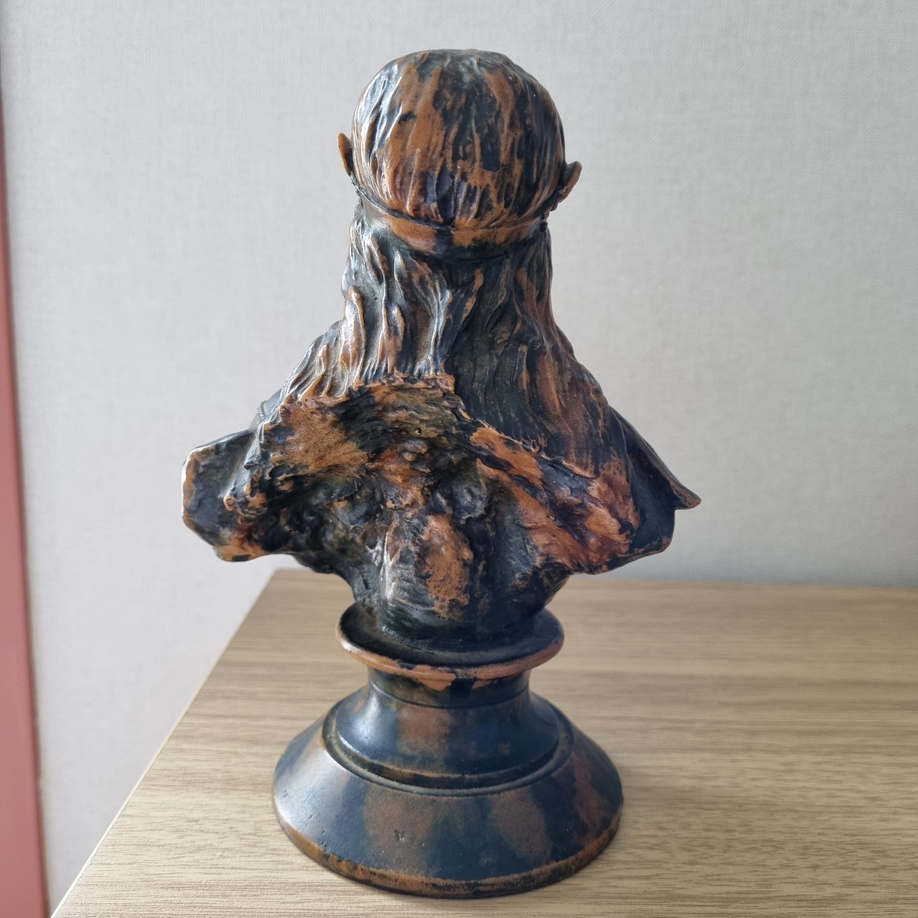 Bronze woman bust Emmanuel Villanis