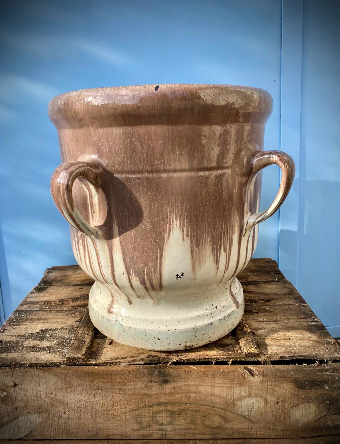 Varnished terracotta jar