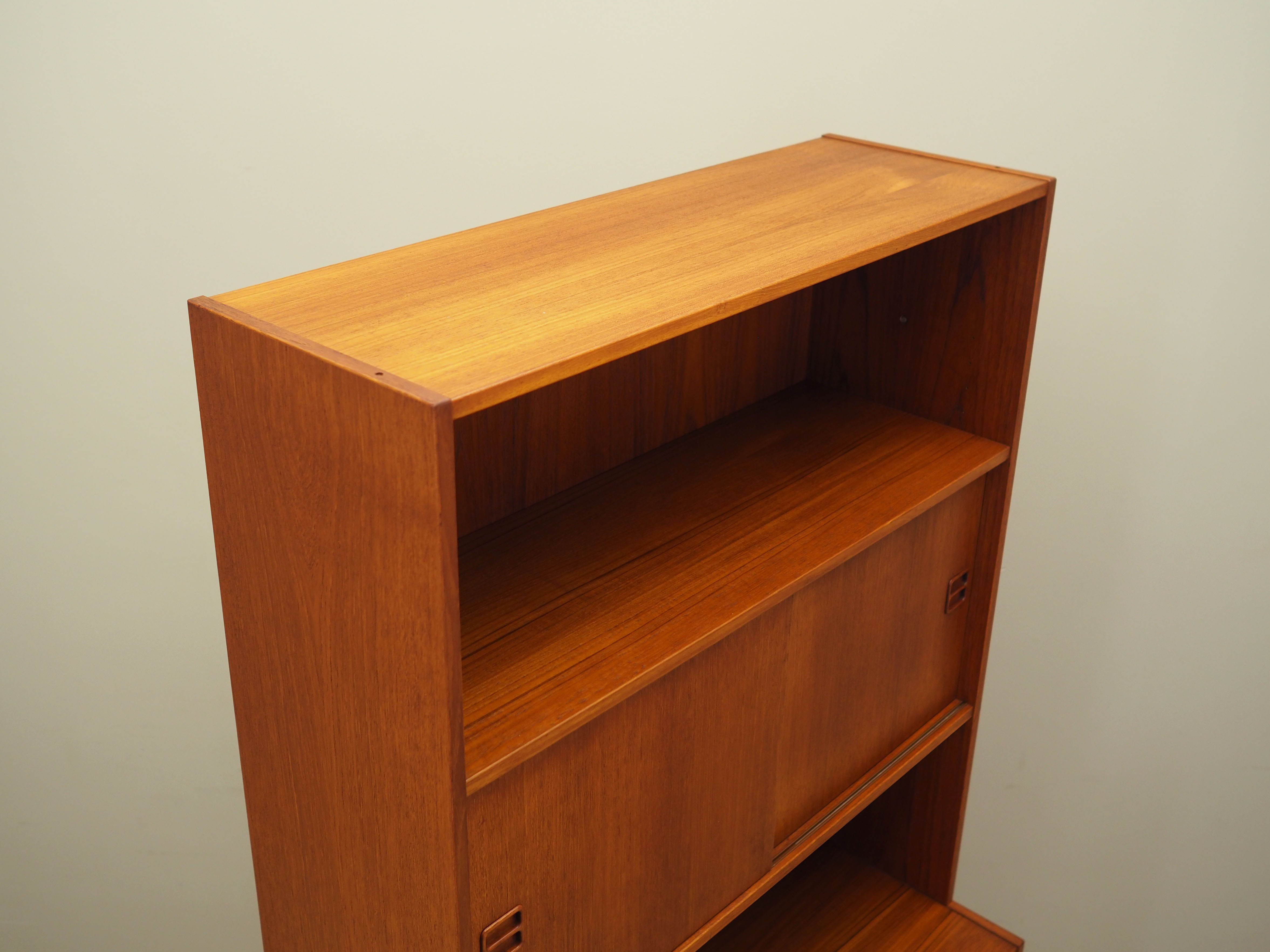 Teak bookcase, Danish design, 1960s, production: Denmark