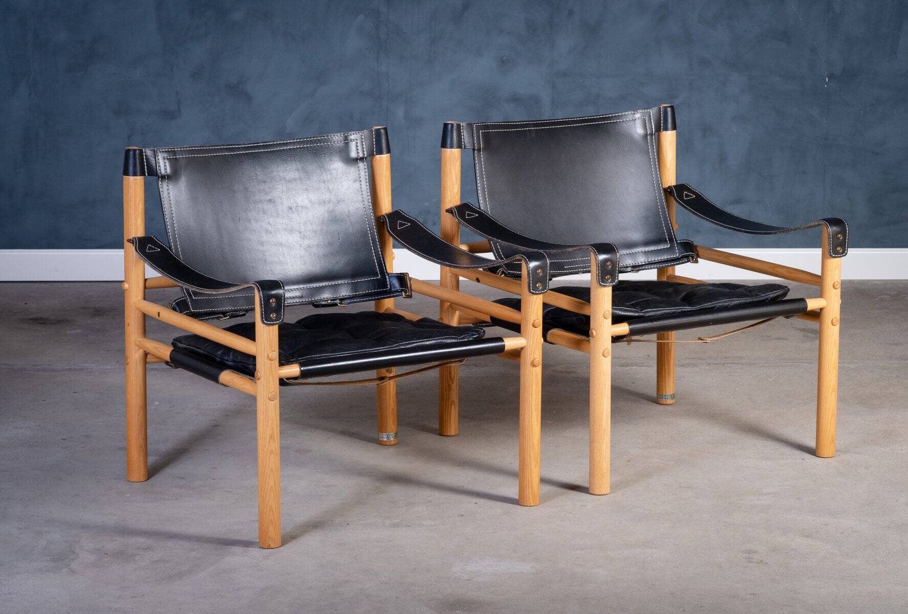 Safari Chair Set by Arne Norell for Arne Norell Ab Sweden, 1960s