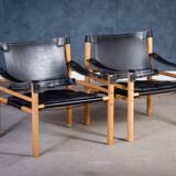 Safari Chair Set by Arne Norell for Arne Norell Ab Sweden, 1960s