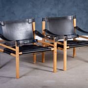 Safari Chair Set by Arne Norell for Arne Norell Ab Sweden, 1960s