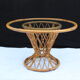 Table en bambou et verre 1960