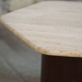 Trois tables basse Gigogne Travertin 1960