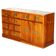 Buffet militaire vintage en bois d'if moucheté - Cabinet bar