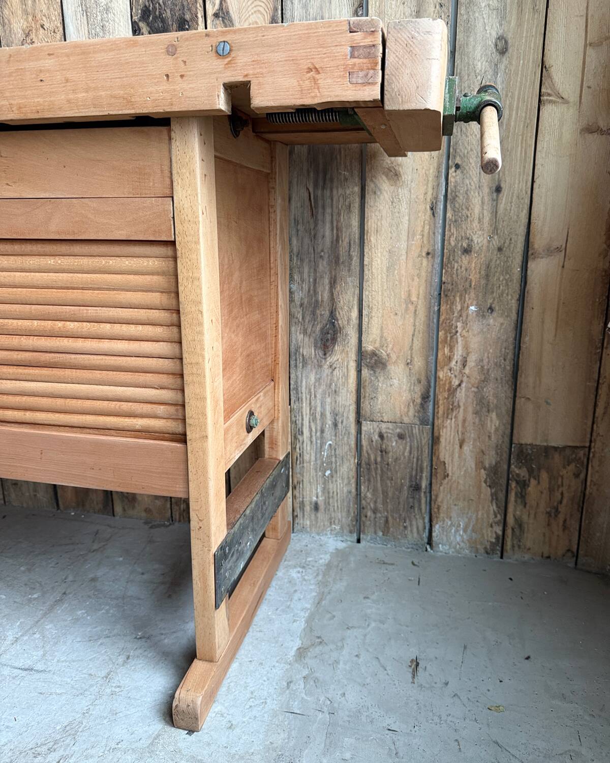 Vintage solid beech workbench (renovated)