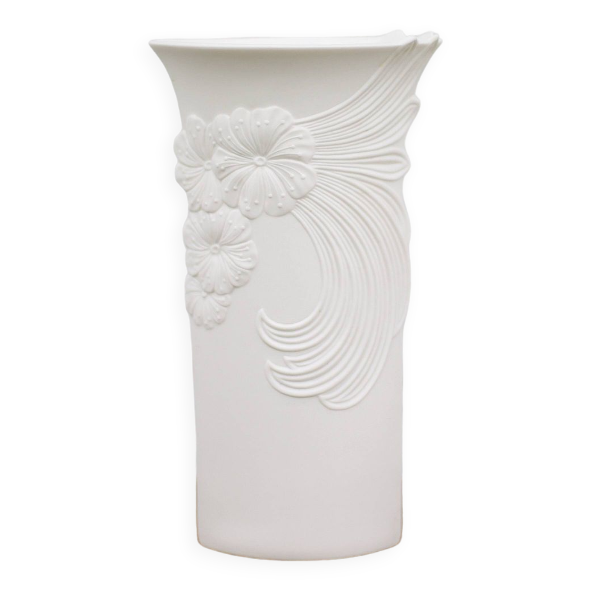 Kaiser Germany Manford Frey vase, art nouveau style biscuit vase, vintage vase, collection, 70's