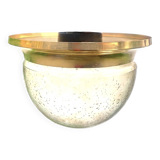 Vintage ceiling light in brass and bubbled glass