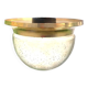 Vintage ceiling light in brass and bubbled glass