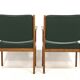 Set de 2 fauteuils en cuir, Karl Erik Ekselius, Suède, 1960