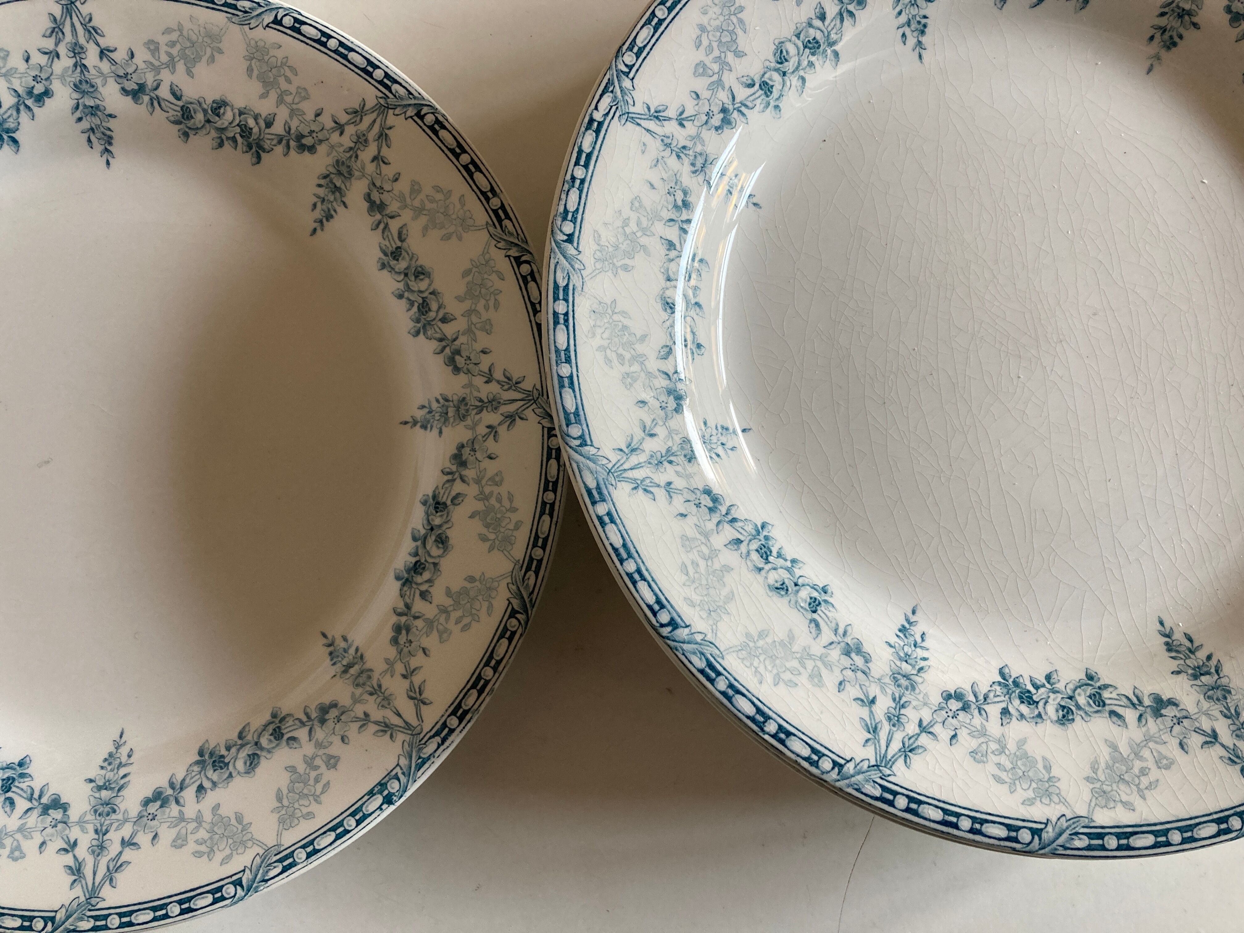 Set of 5 plates of earthenware Creil and Montereau early 20th