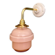 Vintage pink opaline globe wall light.