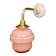 Vintage pink opaline globe wall light.