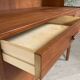 Scandinavian teak and rattan sideboard