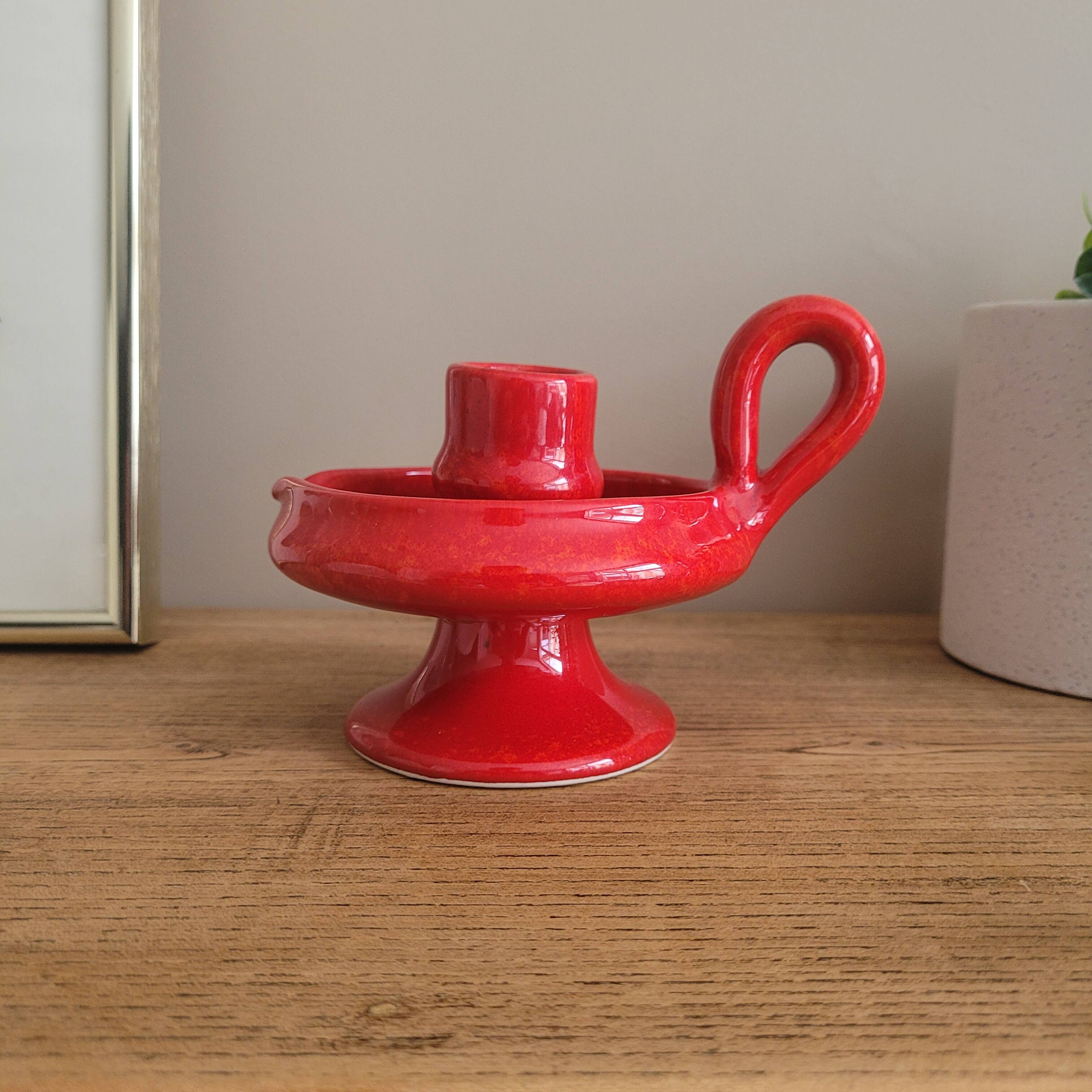 La Redoute x Selency ceramic candle holder 12 red