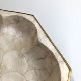 Mother-of-pearl and brass tray