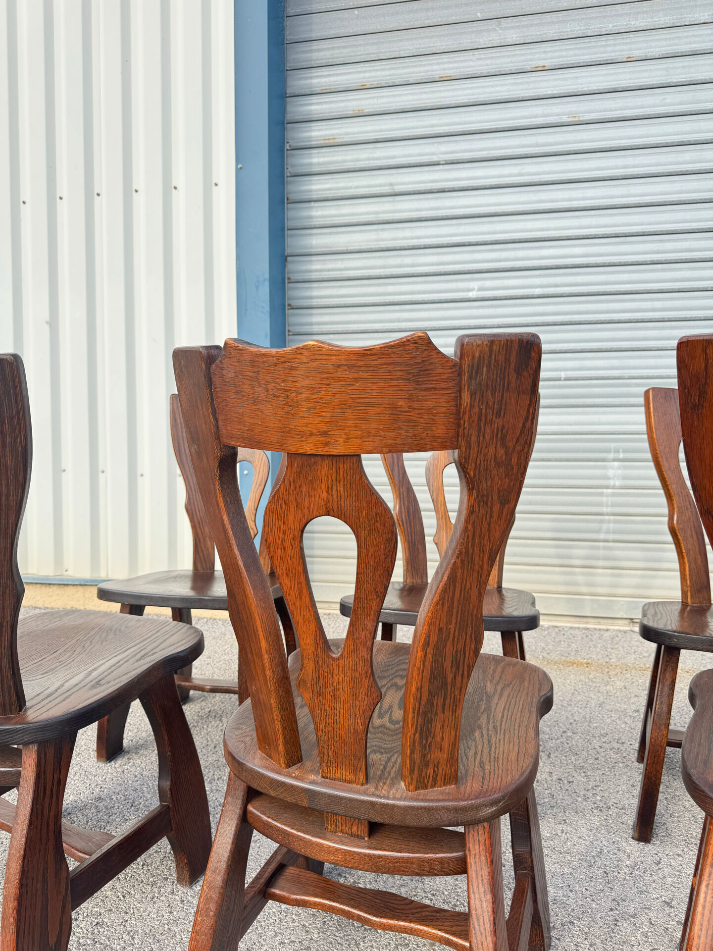 Dining table and 6 chairs by Guillerme and Chambron