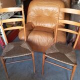 Pair of Italian chairs. The 50's.