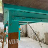 Vintage guinguette table 230 cm green
