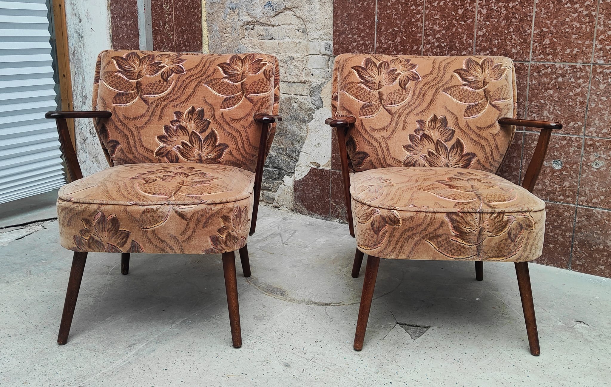 Set de 2 fauteuils de cocktail mid century