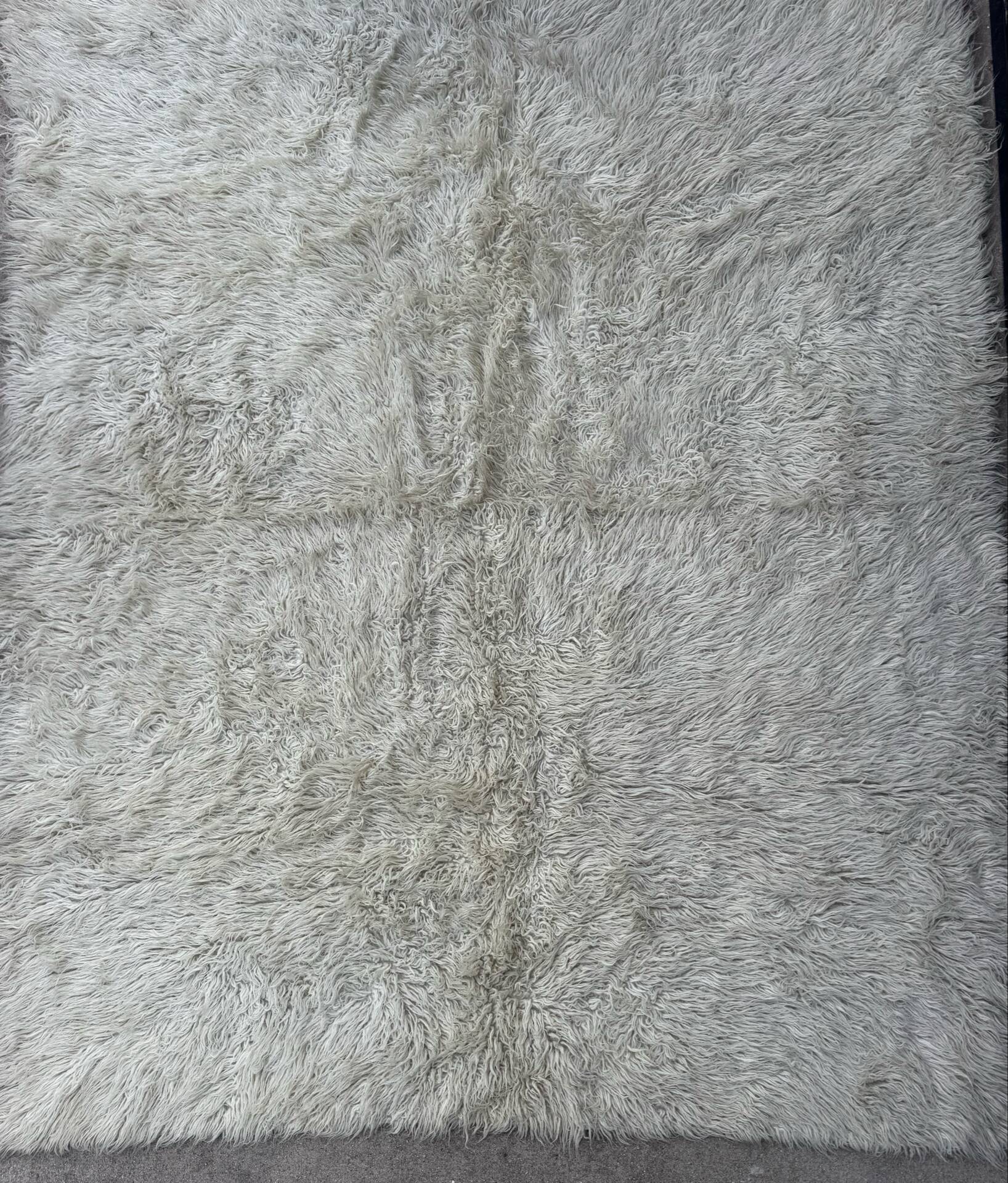 Large Scandinavian Rya rug wool from the 1960s.