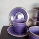 Set de 5 tasses à thé en grès couleur prune
