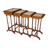 Mahogany and mother-of-pearl nesting table