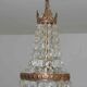 Suspension chandelier with metal and glass grapevines manufactured 60's / 70's