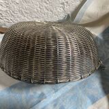 Antique silver metal wire basket