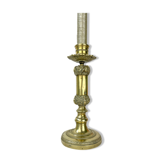 Candle holder in chiseled bronze Louis XVI style