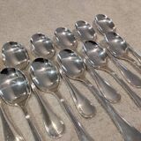 11 pelles à glace métal argenté orfèvre Christofle modèle Albi 13,2cm