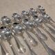 11 silver-plated metal ice cream scoops, Christofle silversmith, Albi pattern, 13.2cm