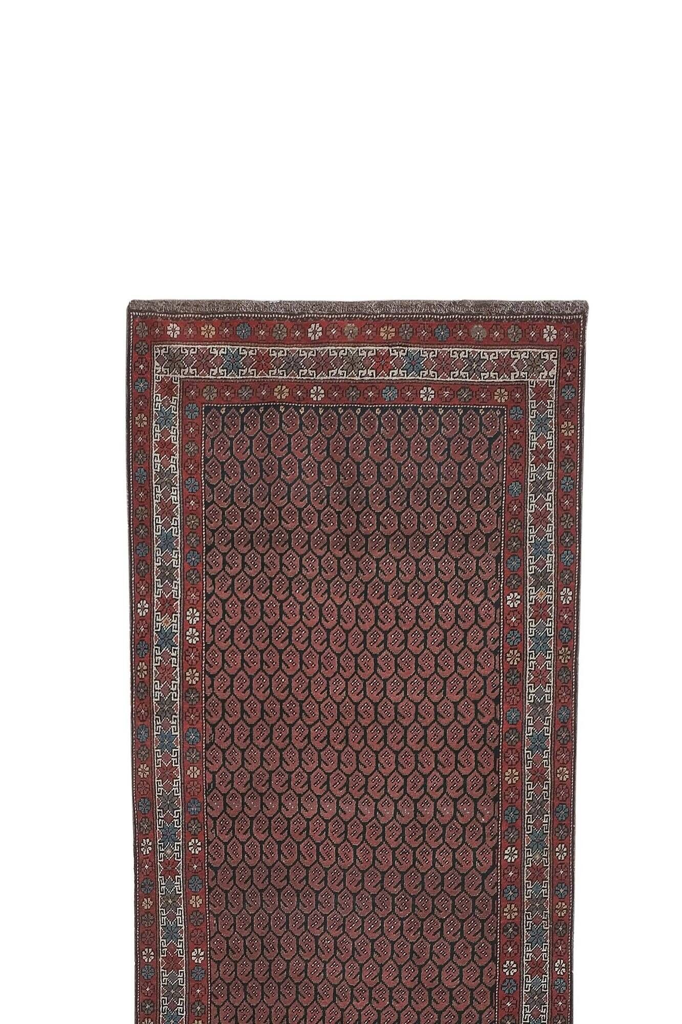 Vintage Turkish hallway rug 117x410 cm