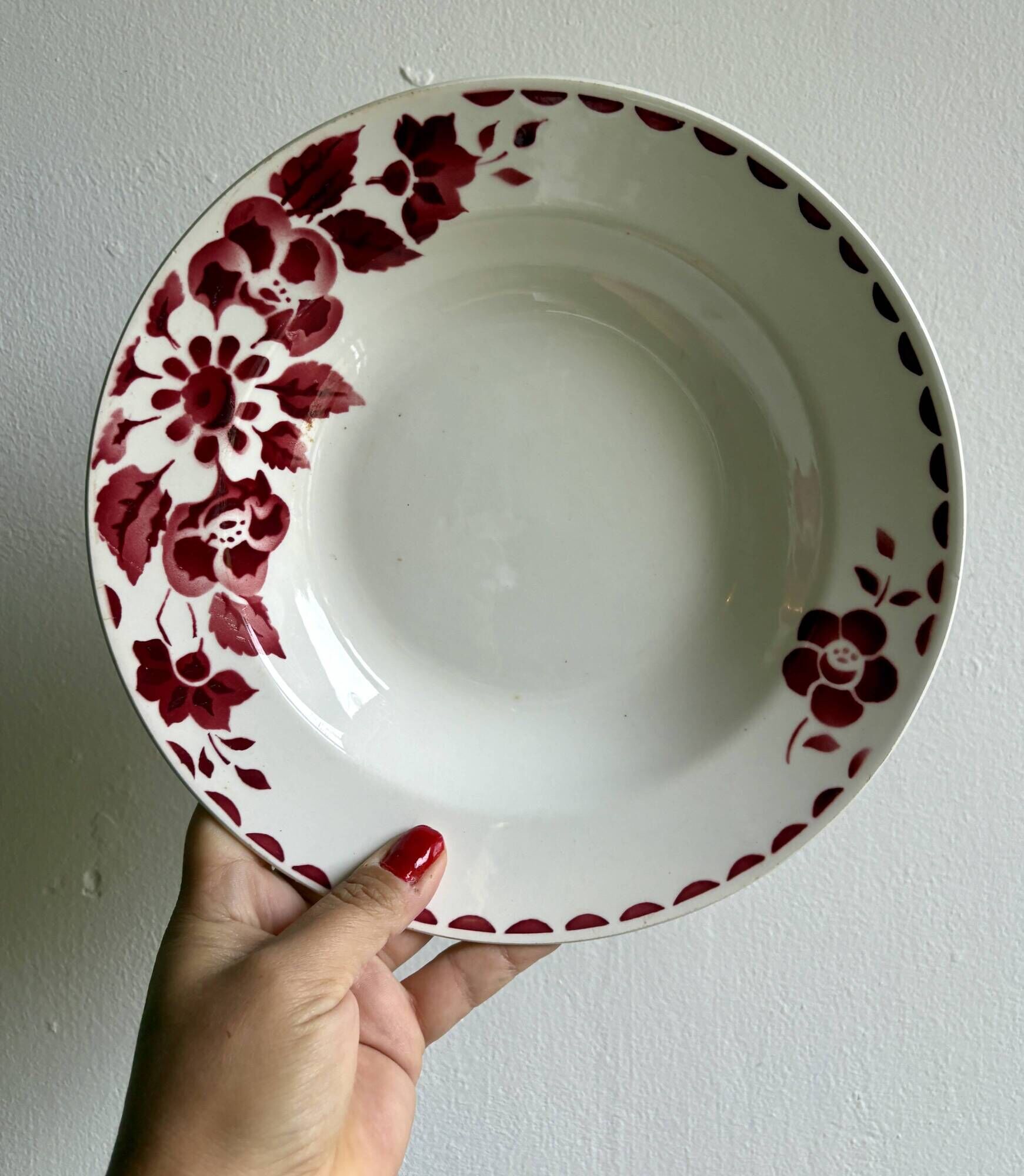 Set of 6 vintage deep plates Model Jane by Céranord