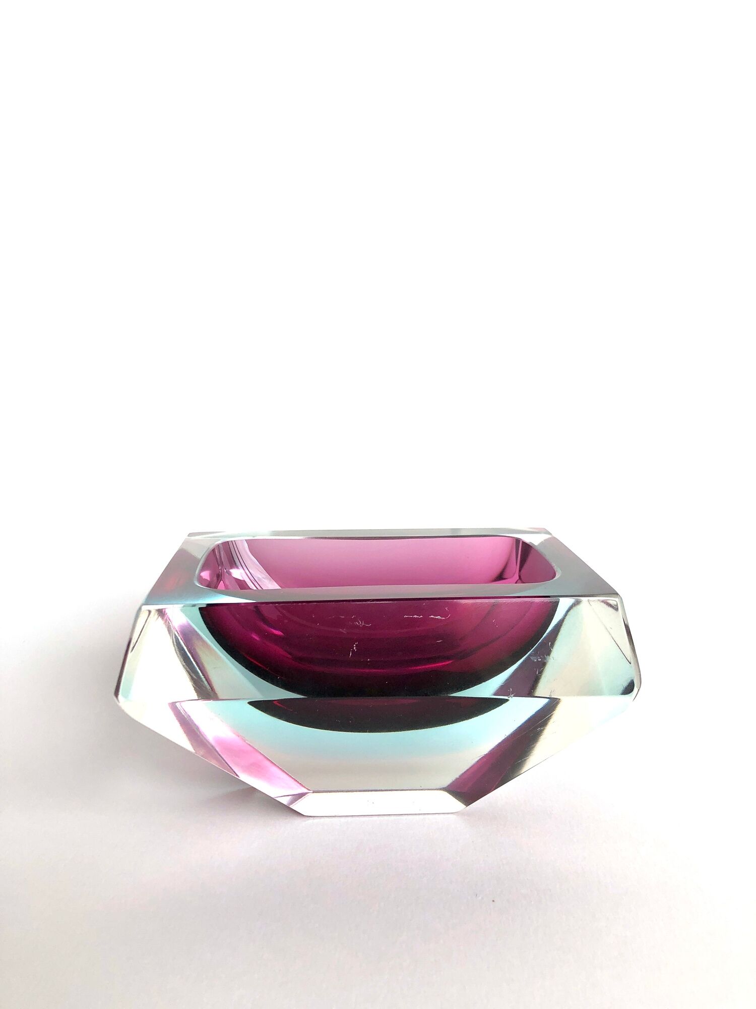 Empty pocket Sommerso Murano design Luigi Mandruzzato, 60s