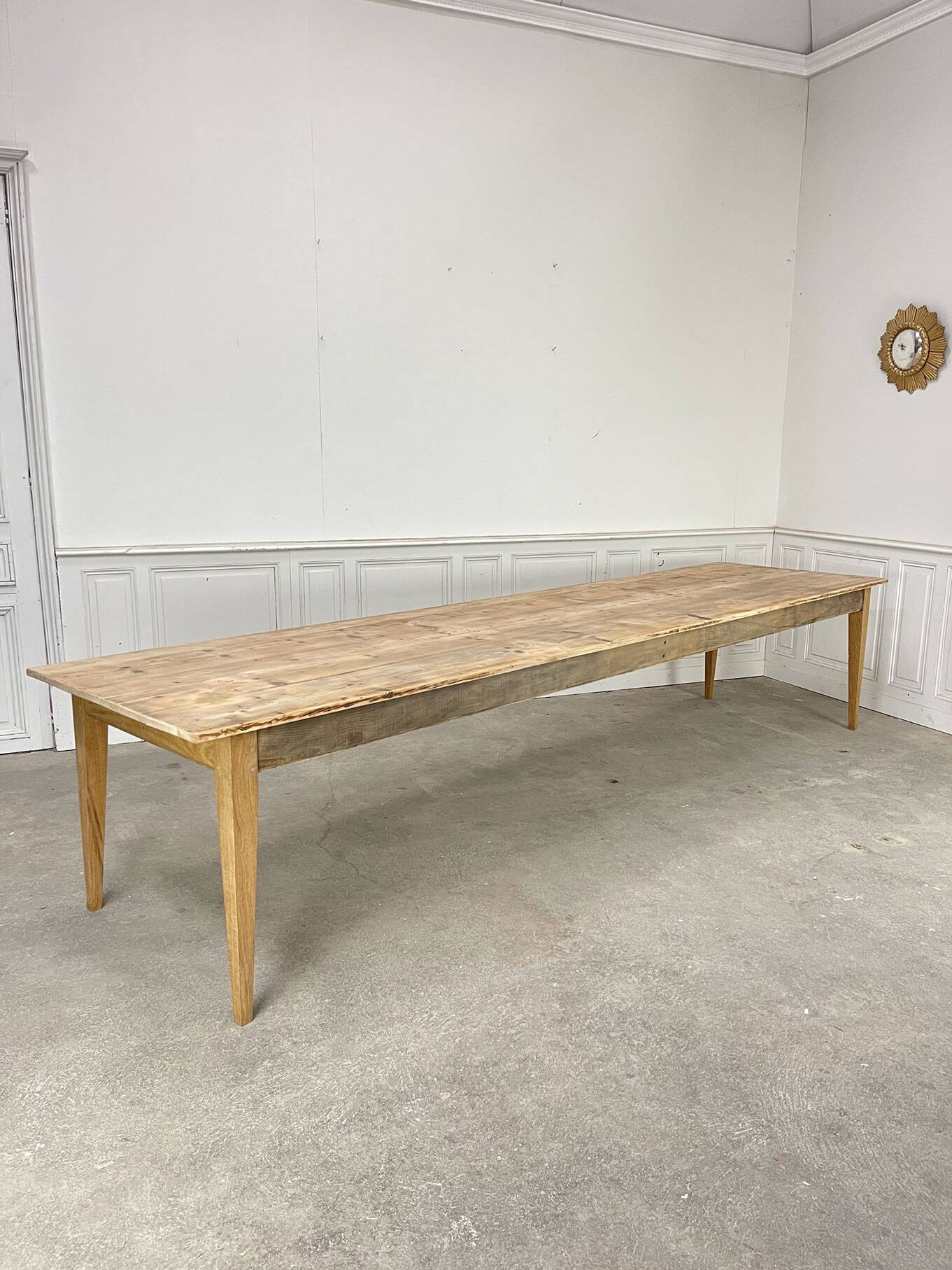 Antique farmhouse table, 378cm