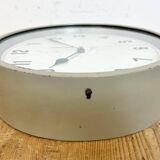 Grey Industrial Factory Wall Clock, 1950s