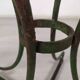 Garden pedestal table metal wood