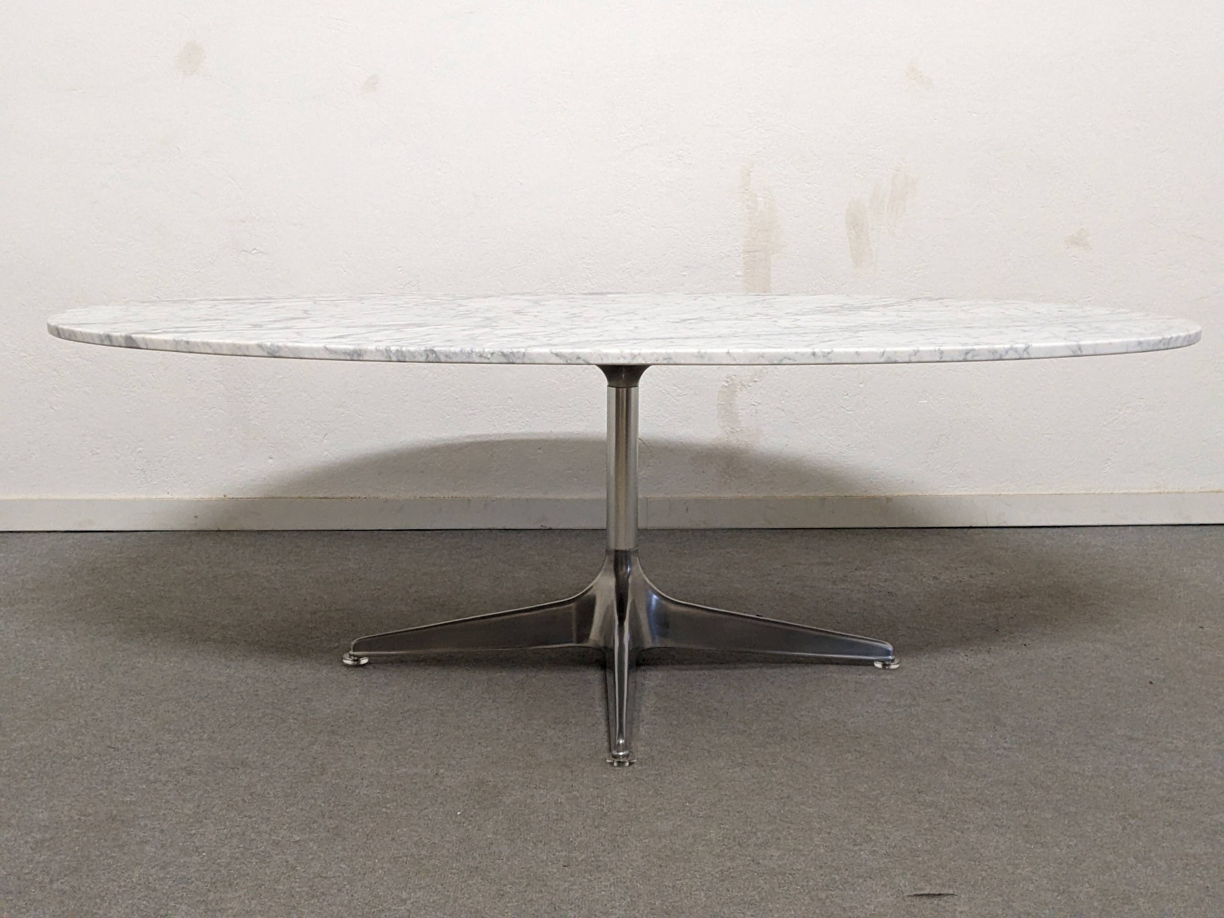 Oval marble coffee table by Horst Brüning, 1960s-1970s