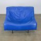Vintage blue leather Butterfly armchair by Gerard van den Berg for Montis